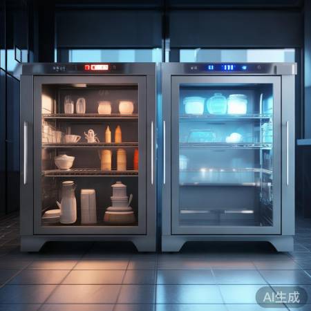 消毒柜：高温杀菌，紫外线消毒